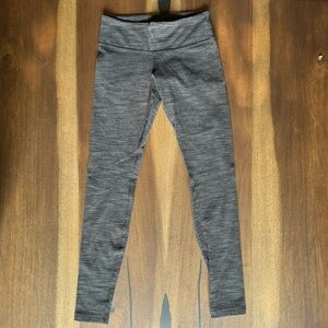 Lululemon Wunder Under Luon Knit Heathered Black Leggings